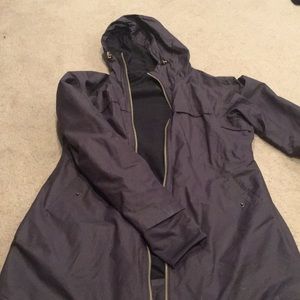 Womans small gray raincoat